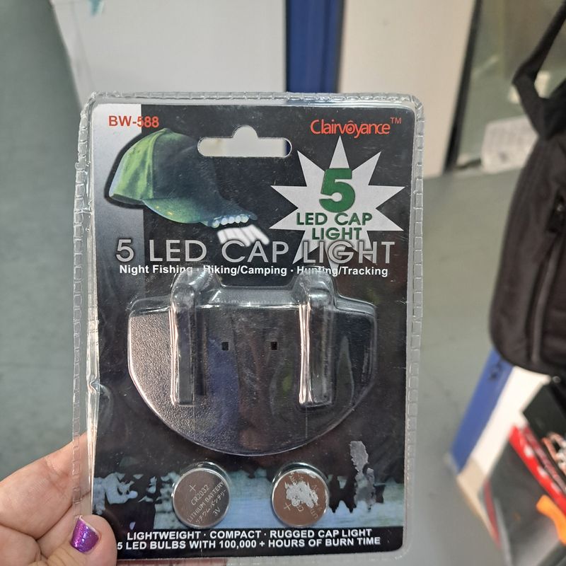 5 LED Cap Light W Batteries