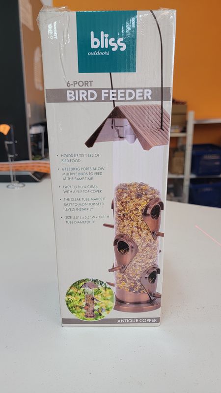 Bliss bird feeder 6 port antique