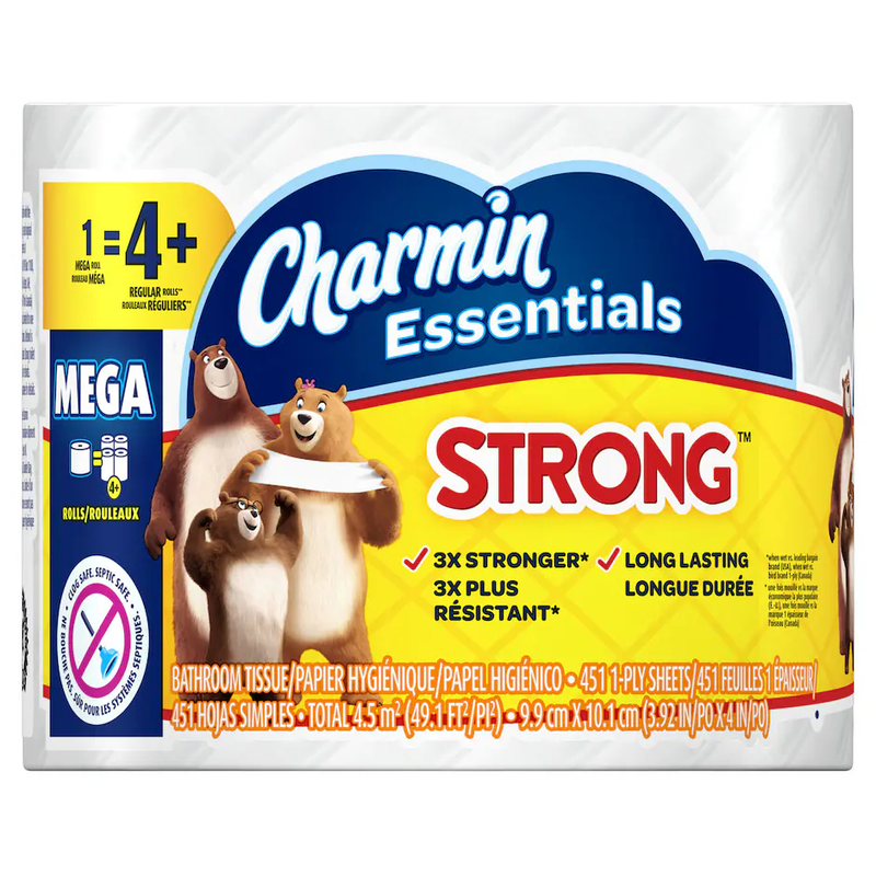 Charmin Essentials Mega Strong Roll Tissue Paper