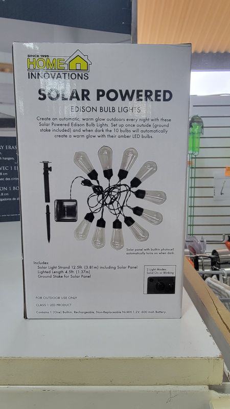 Solar Powered Edison bulb lights