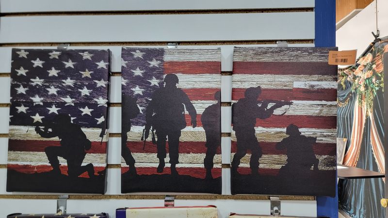 3pcs American Flag Soldier frame