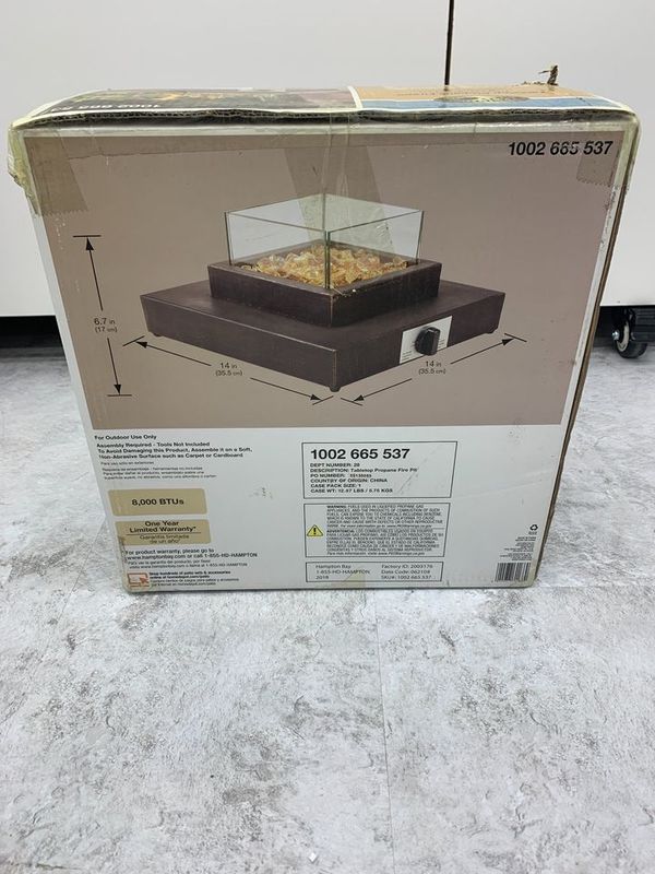 Hampton Bay Tabletop Propane Fire Pits