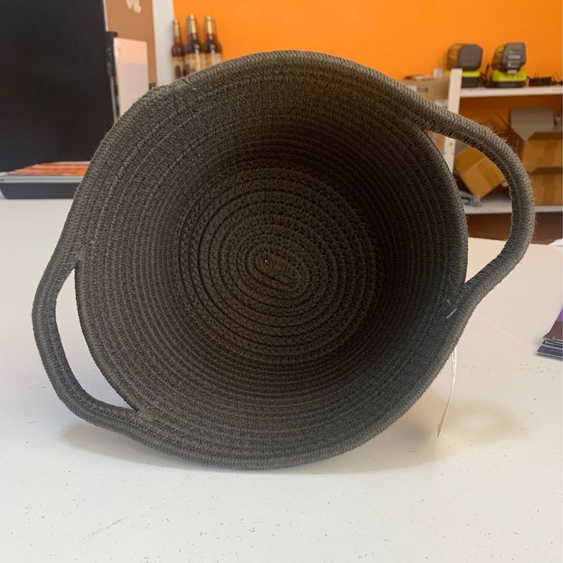 Dark green rope basket