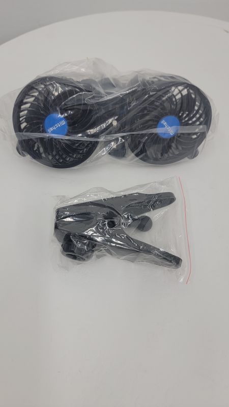 Mitchell Dual 4" 12V Twin Clip-On Vehicle Fans