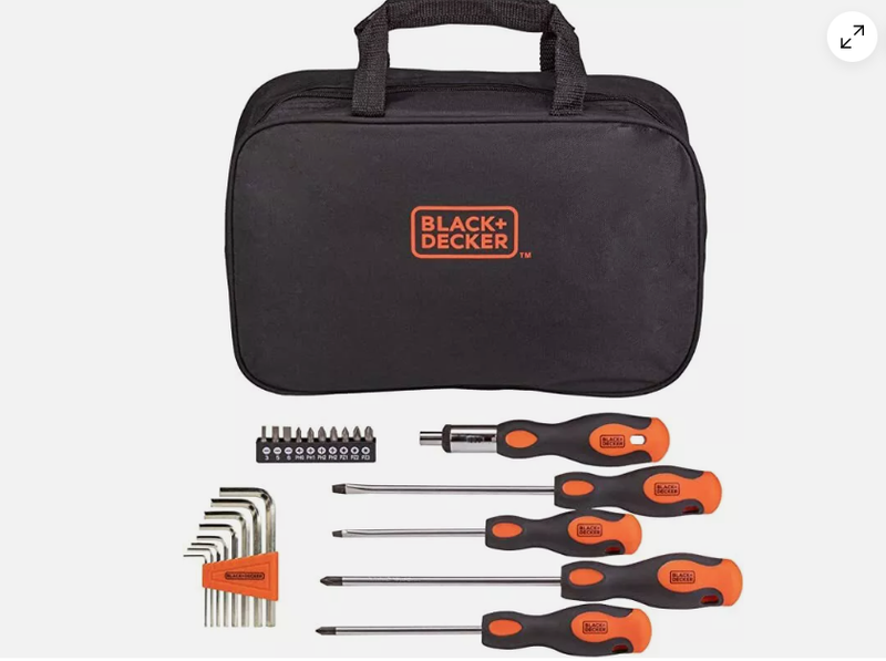 Black &amp; Decker 23-Pc. Screwdriver Set MM W/Storage Bag