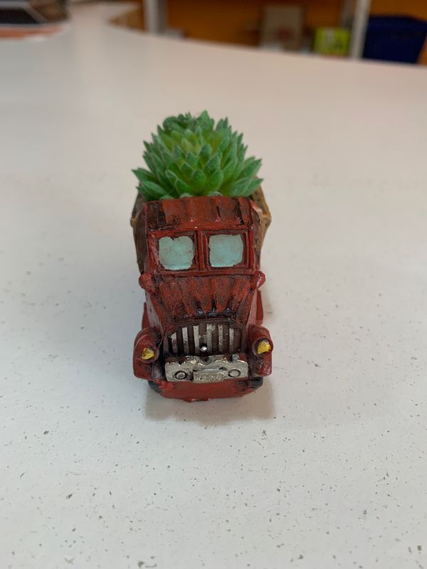 Red &amp; Green Plant Dump Truck faux plants
