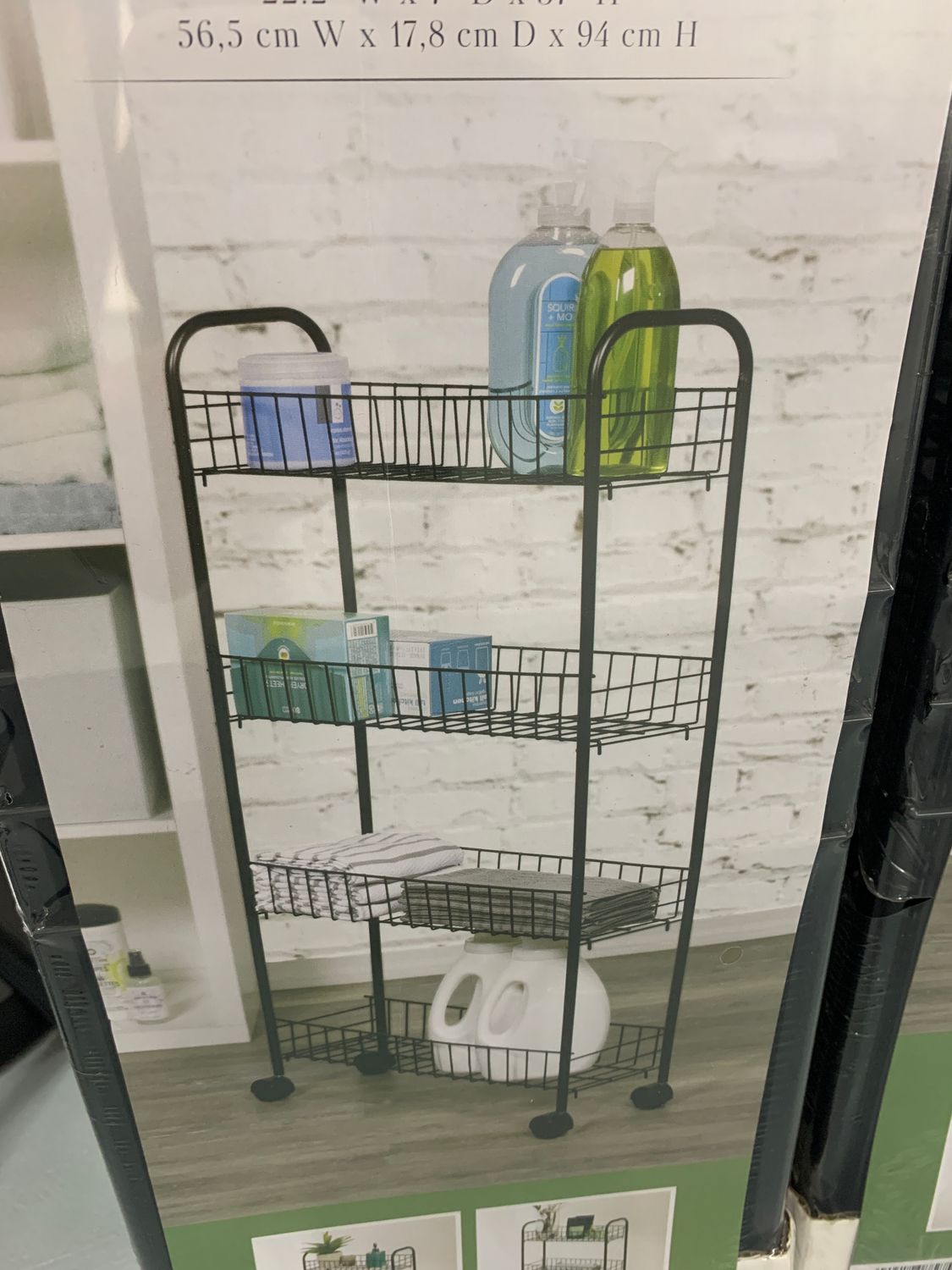 Richards 4 Multi-Purpose Shelf Rolling Storage Cart