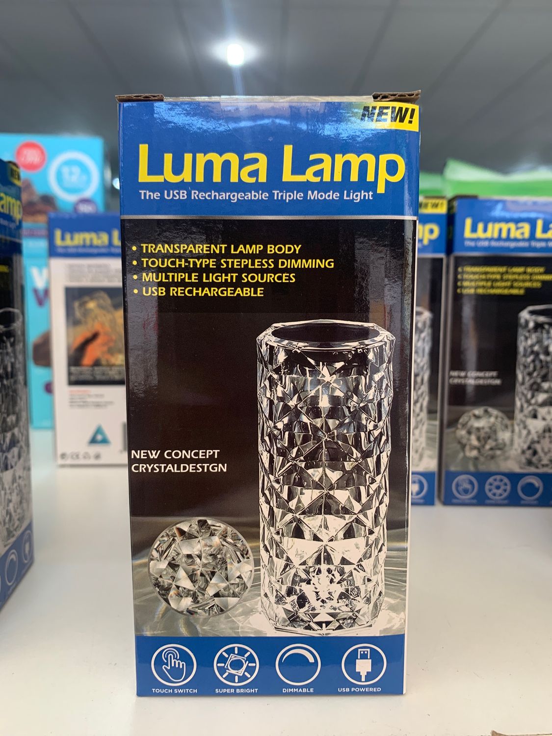 Luma LED Acrylic Crystal Lamp - "USB Powered"
