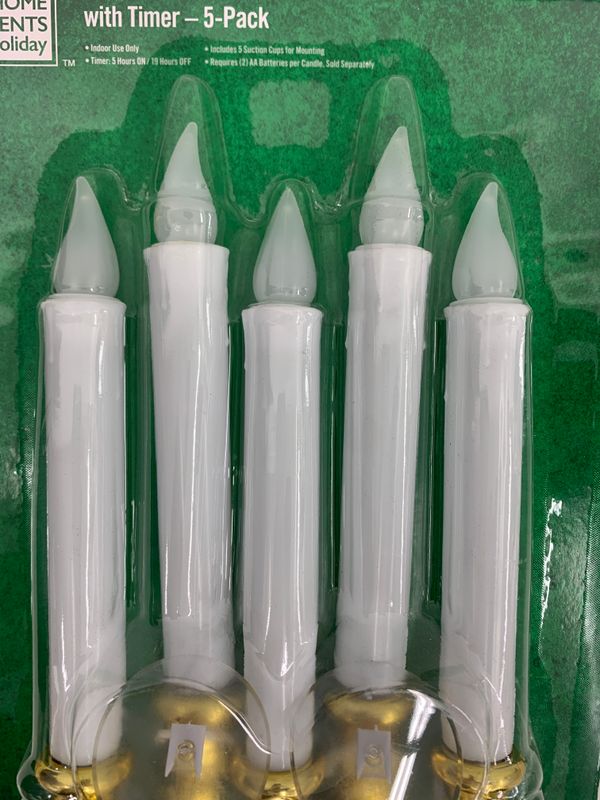 Home Accents LED Flickering Candles W/Timer (5-Packs)