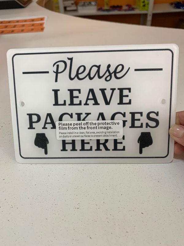 Please leave packages here