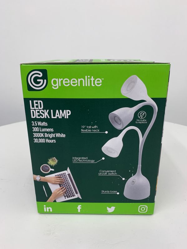 GreenLite Energy Saver "2 pack" LED Flexible Desk Lamps