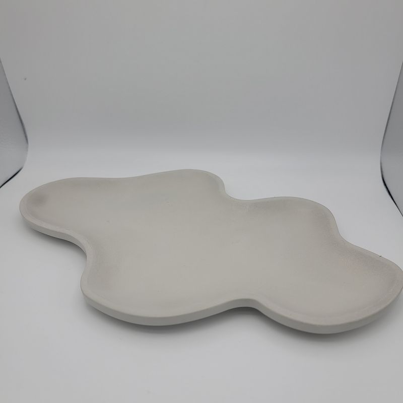 Handmade concrete tray