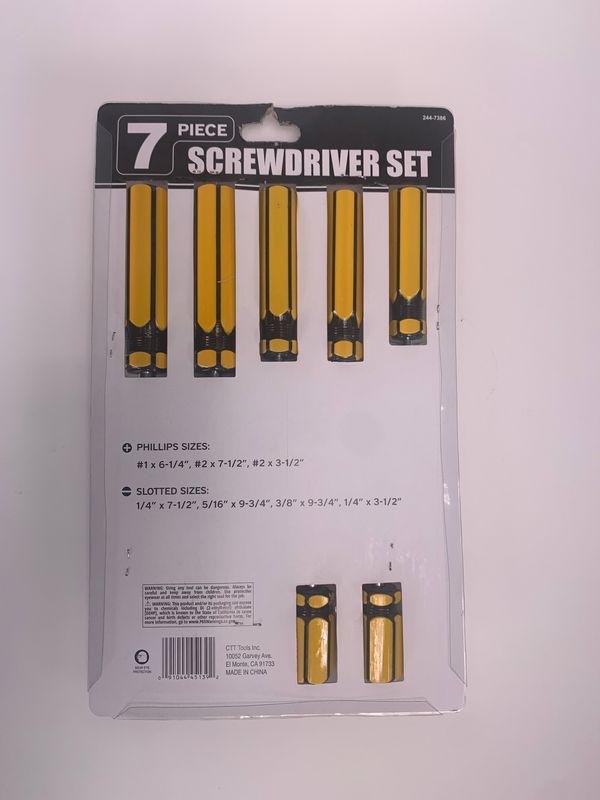 7pc screwdriver set