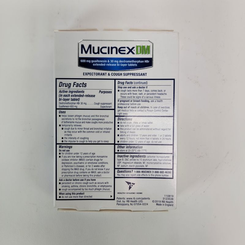 Mucinex DM Expectorant $ Cough Suppressant