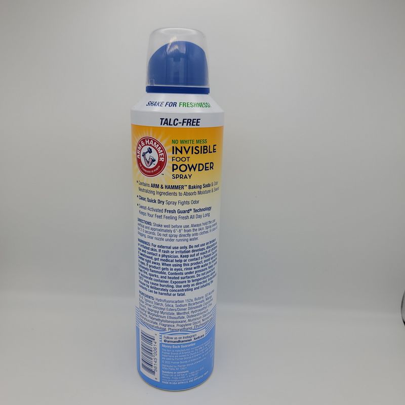 No mess foot powder spray