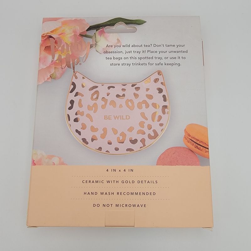 Ceramic leopard tea tray