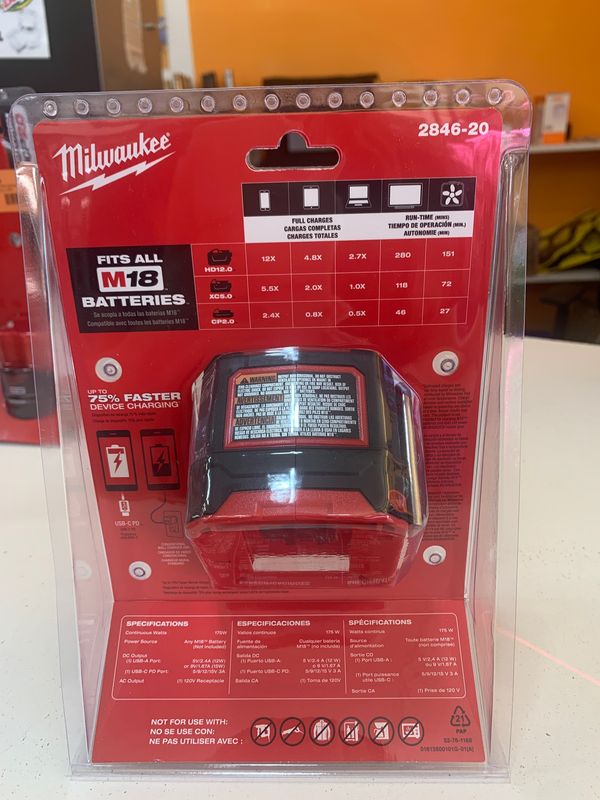 M18 18-Volt Lithium-Ion 175-Watt Powered Compact Inverter for M18 Batteries (Tool-Only)