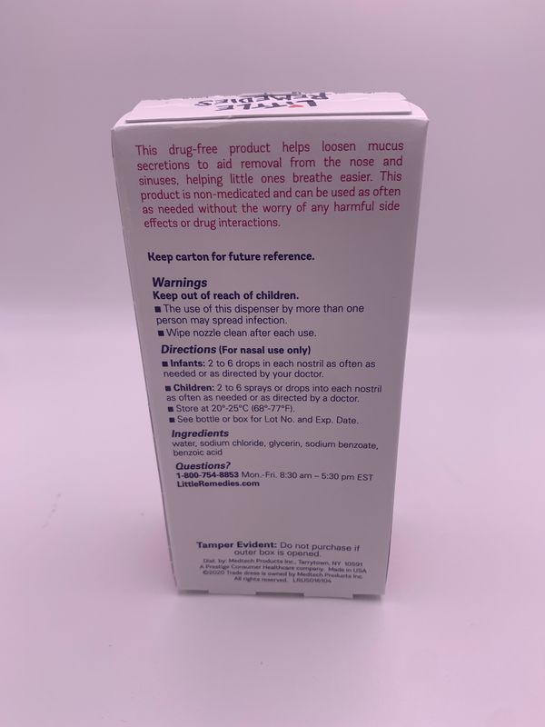 saline spray &amp; drops little remedies