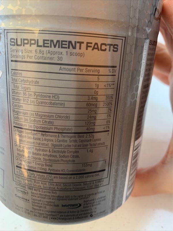 C4 Ripped Super Sport Pre-workout