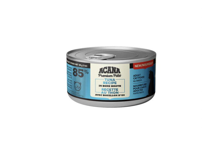 Acana Pâté pour chats avec bouillon d&#39;os (155g), Saveur: thon