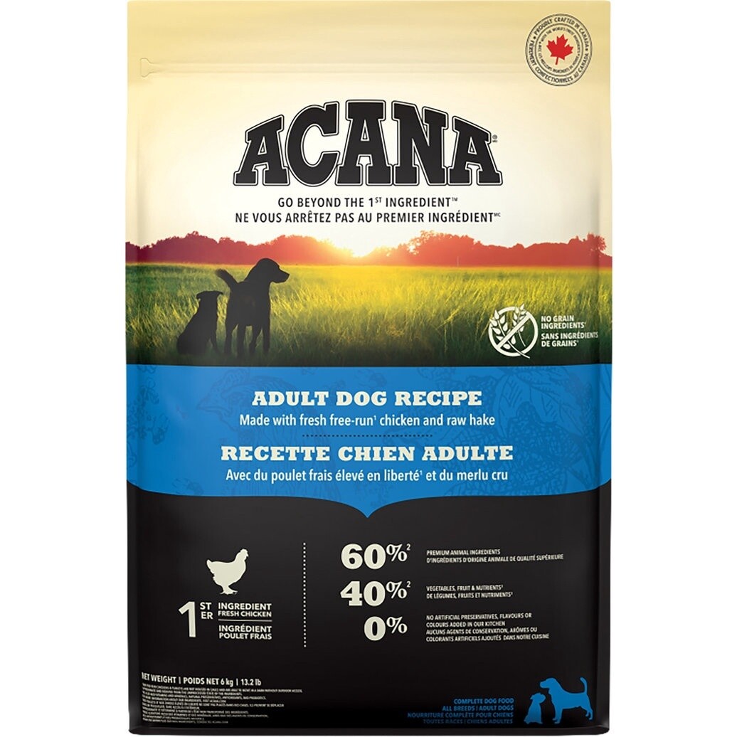 Acana Recette pour Chiens Adultes (2kg, 6kg, 11.4kg)