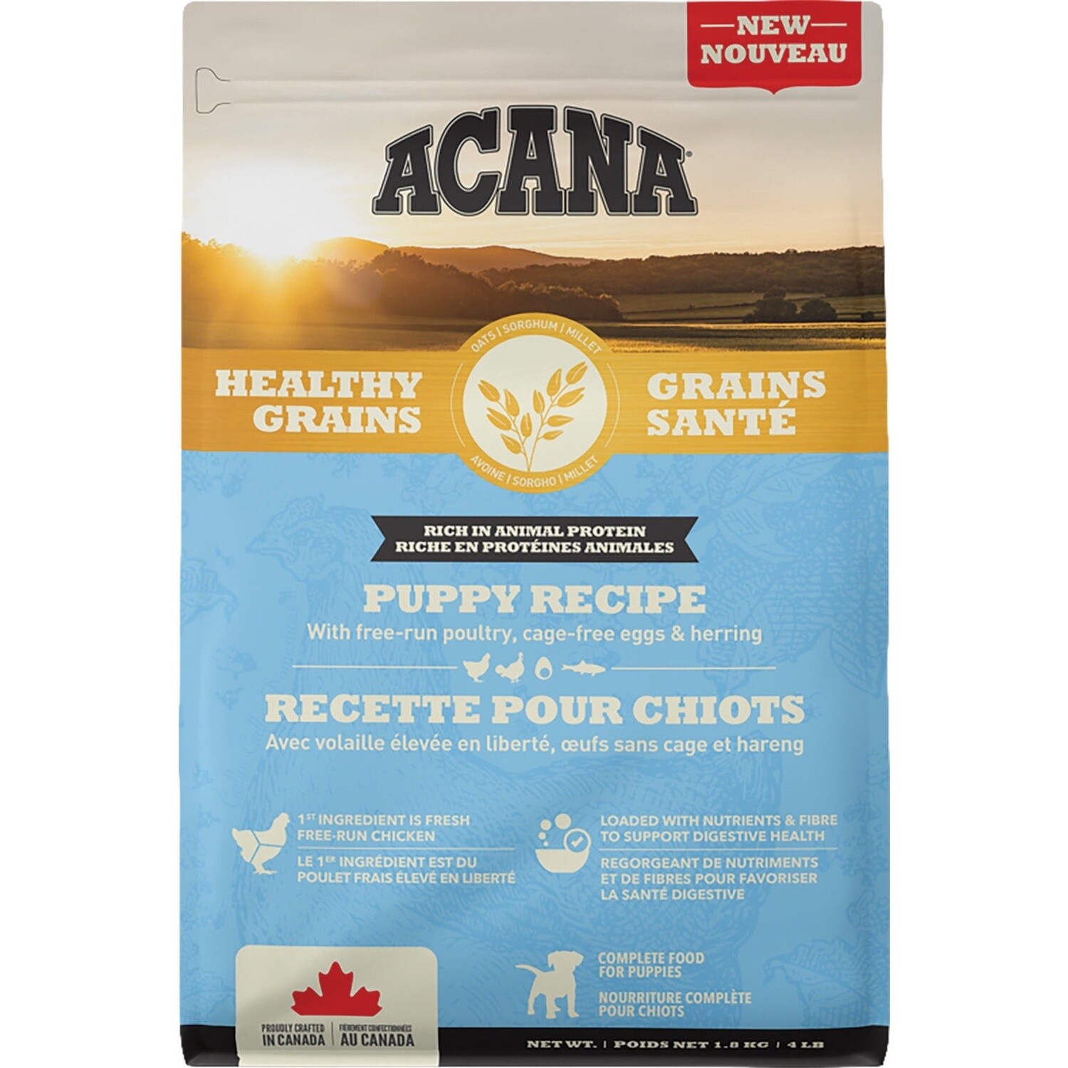 Acana Recette pour Chiots avec Grains Santé (1.8kg, 10.2kg)