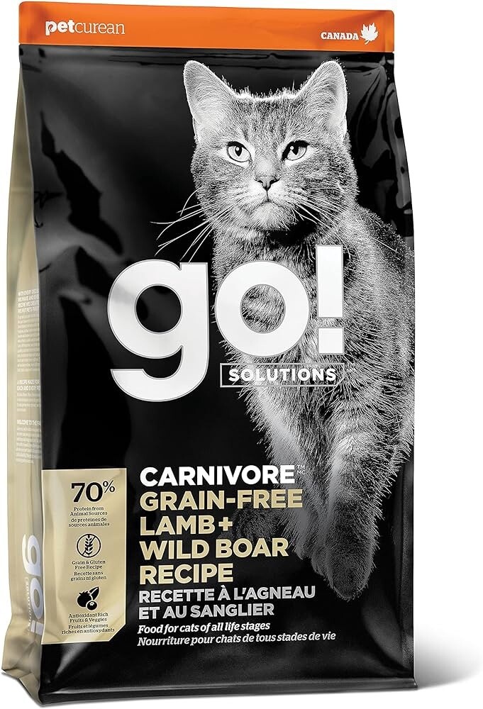 Go! Solutions - recette « Carnivore » Agneau + Sanglier Sans Céréales (Chat) (1.36 kg)