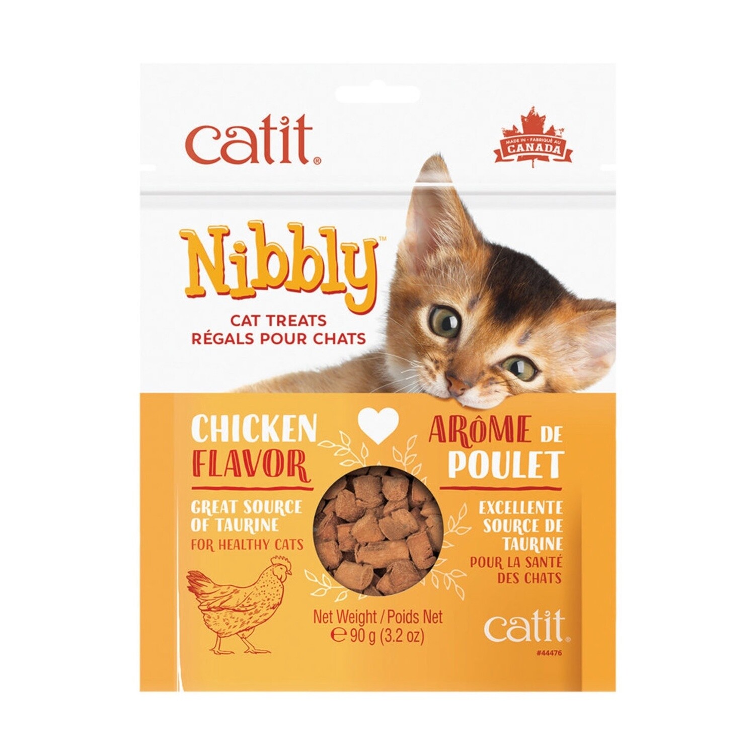 Catit - Nibbly - Gâteries pour chats (90g), Saveur: Poulet, Format: 90g