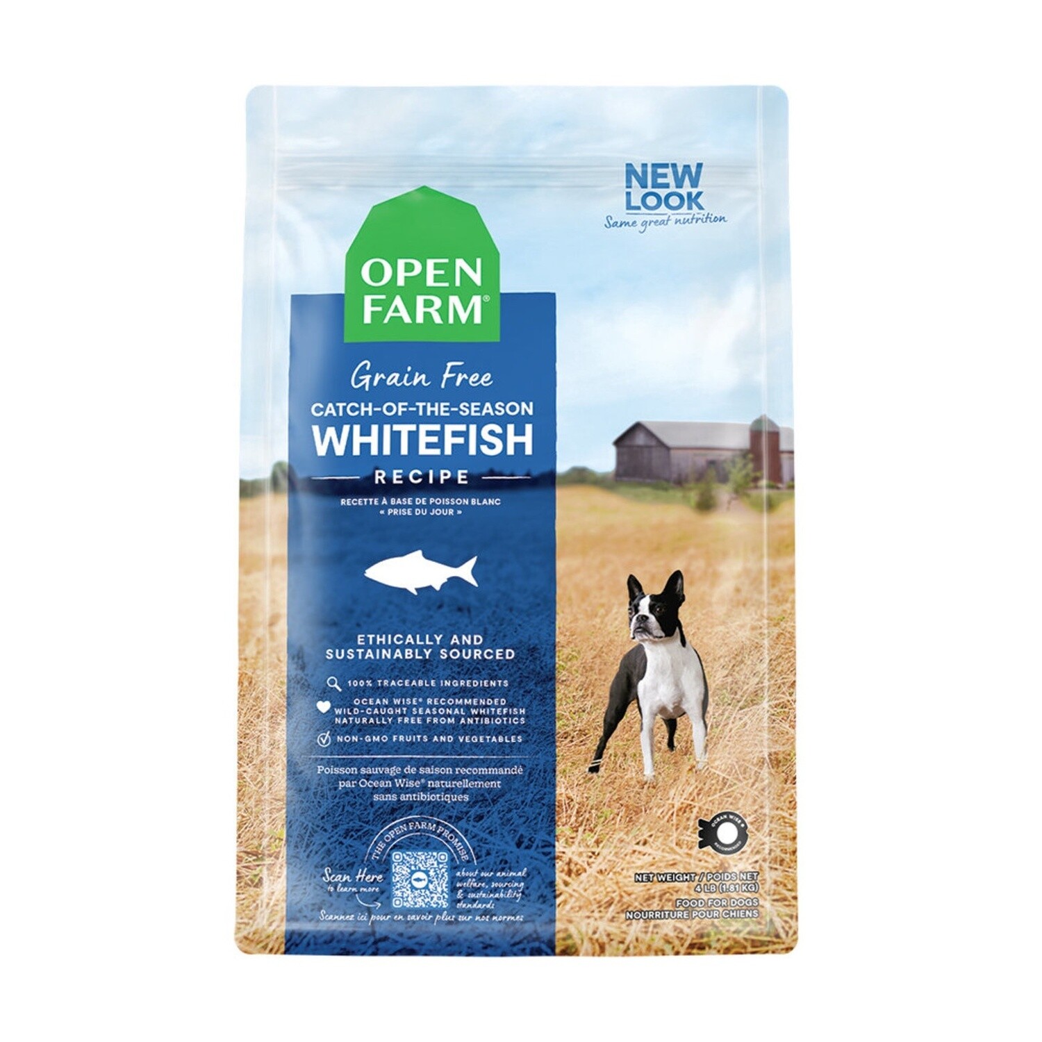 Open Farm Chien- Poisson blanc, sans grains (1.81kg)