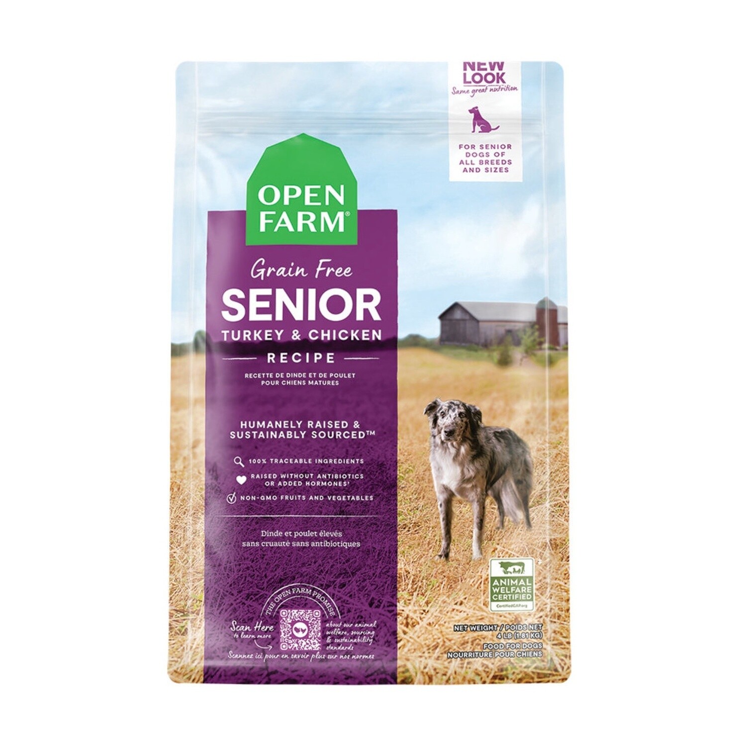 Open Farm Chien - Dinde et poulet pour chiens matures (1.81 kg, 9.98 kg)
