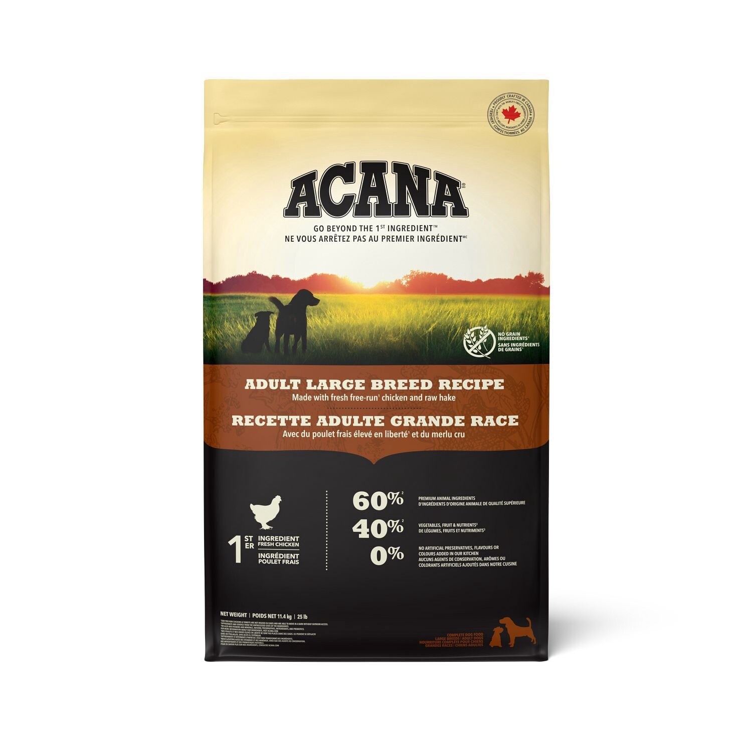Acana Recette pour Chiens Adulte Grande Race (11.4kg)