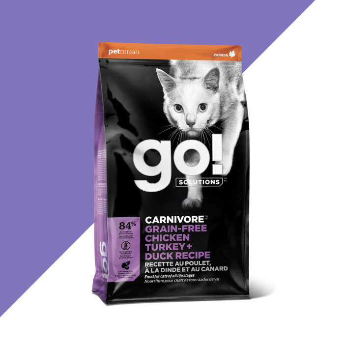 Go! Solutions - recette « Carnivore » de poulet, dinde et canard sans céréales Nourriture sèche pour chats (1.36 kg)