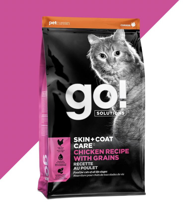 Go! Solutions Nourriture pour chats Recette Poulet avec grains Peau et Forrure (5.44 kg)