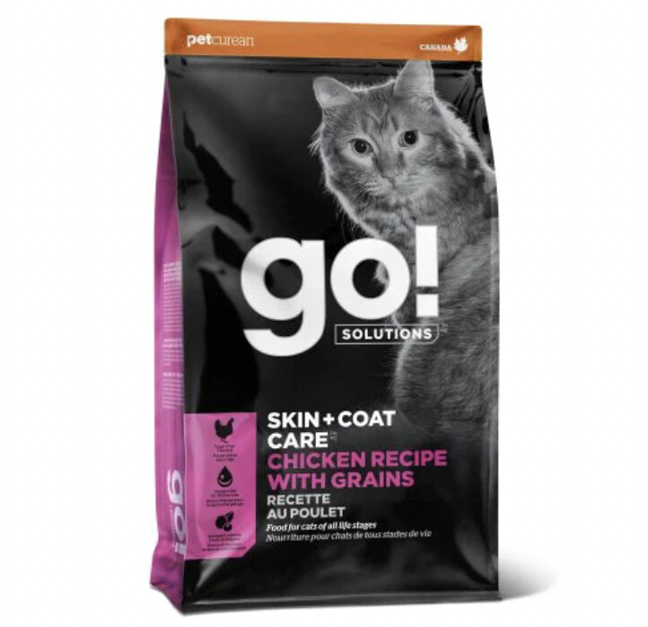 Go! Solutions - recette « Skin + Coat » au poulet avec grains pour chats ( 3.63kg )