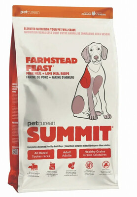 Petcurean - Summit « Farmstead Feast » Porc et Agneau pour chiens (11.34kg)
