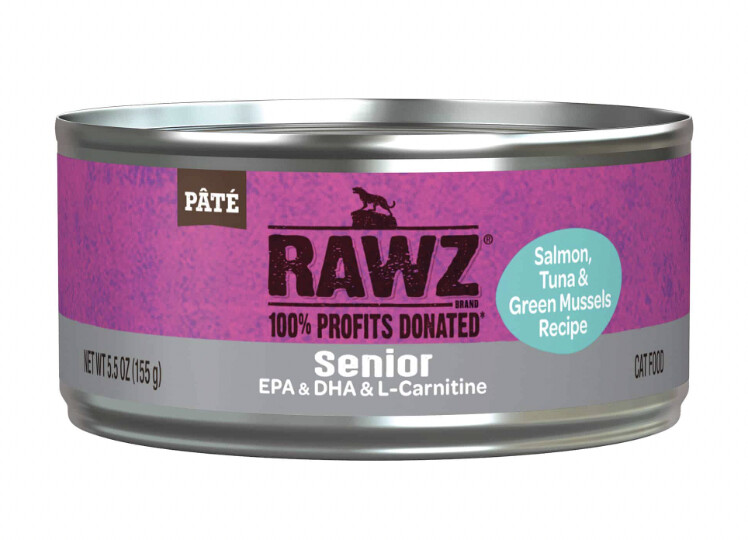 RAWZ Senior - Pâté pour chat - Saumon, thon et moules