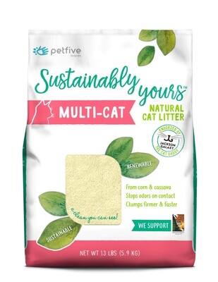 Sustainably Yours Litière pour chats Multi-Chat (11.8kg)