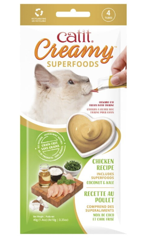 Catit - Creamy - Superfoods - Poulet (4 tubes x 10g)