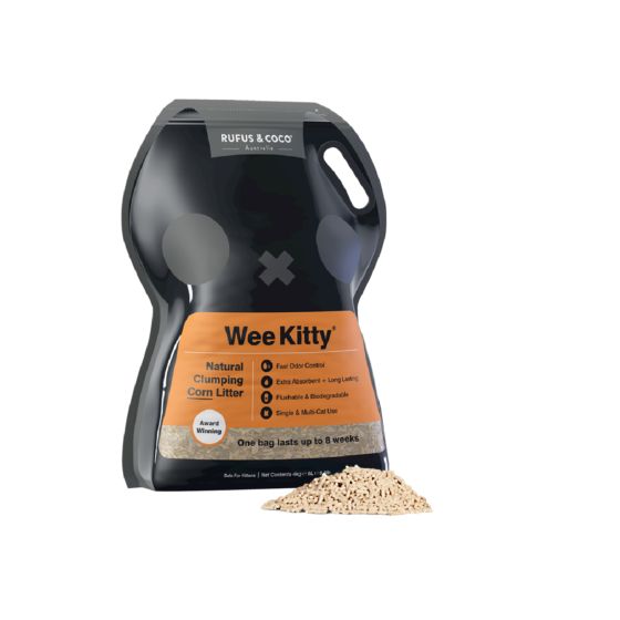 Rufus &amp; Coco Wee Kitty Litiere pour chats de maïs