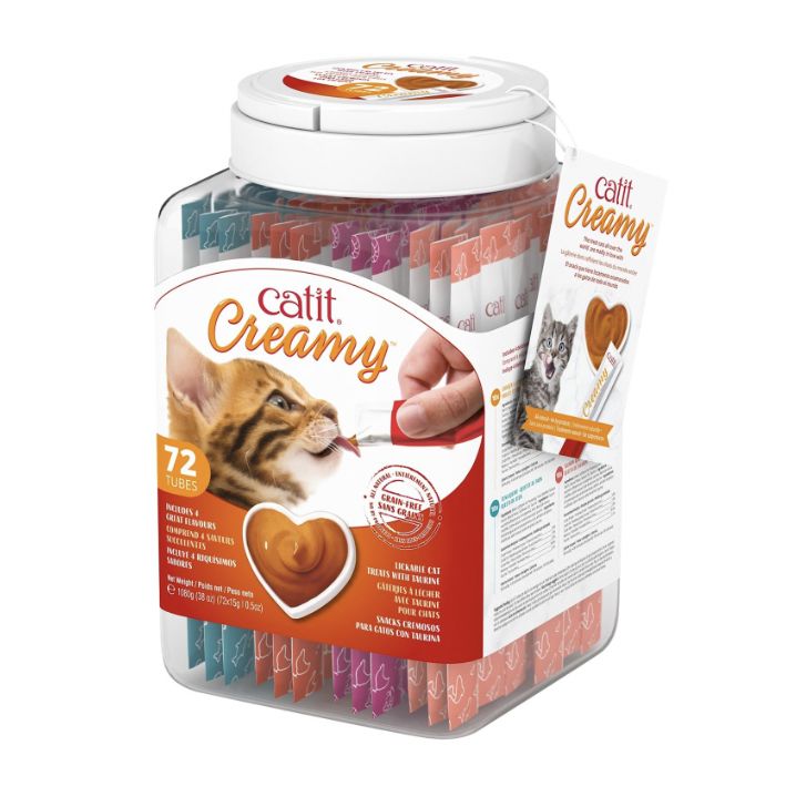 Catit - Creamy - Mélange assorti (72 tubes x 15g), Saveur: Assorted, Format: 75 g