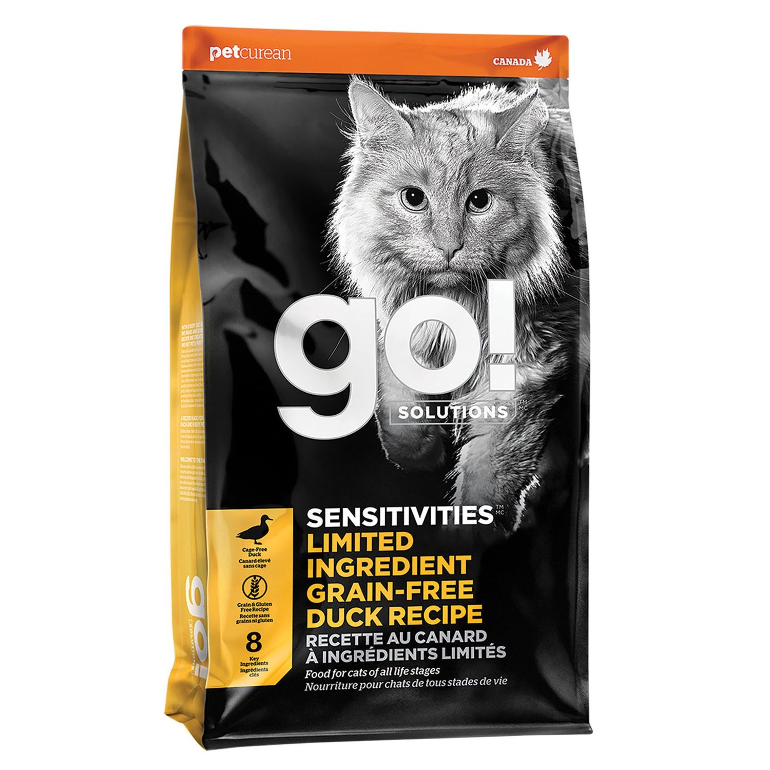 Go! Solutions - recette « Sensitivities » sans grains au canard (chat), Taille: 1.36 kg