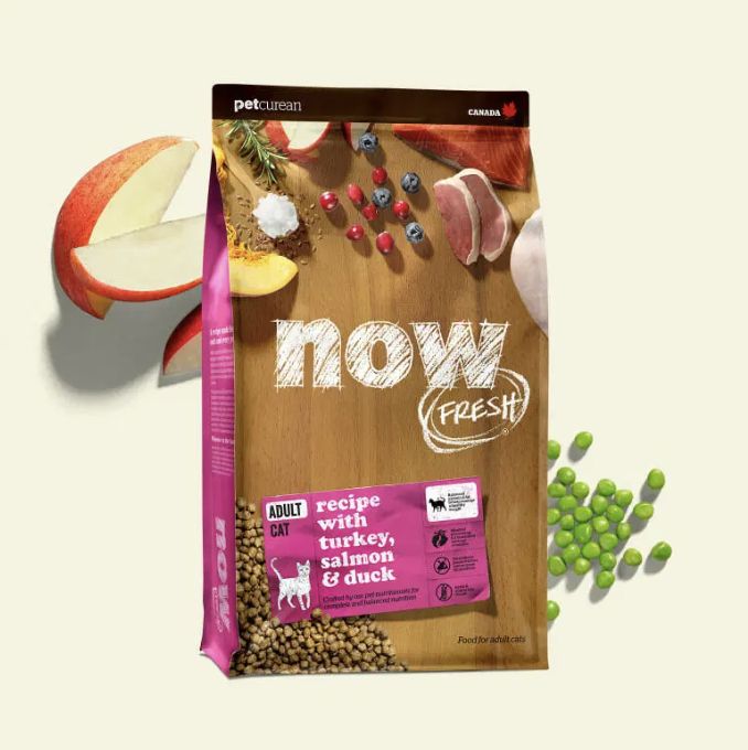 NOW Fresh - Recette avec dinde, saumon et canard sans grains pour chats (1.36 kg, 3.63 kg), Taille: 1.36kg