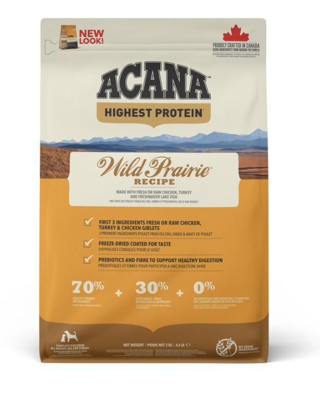 Acana Prairie Sauvage pour Chiens, Format: 2 kg