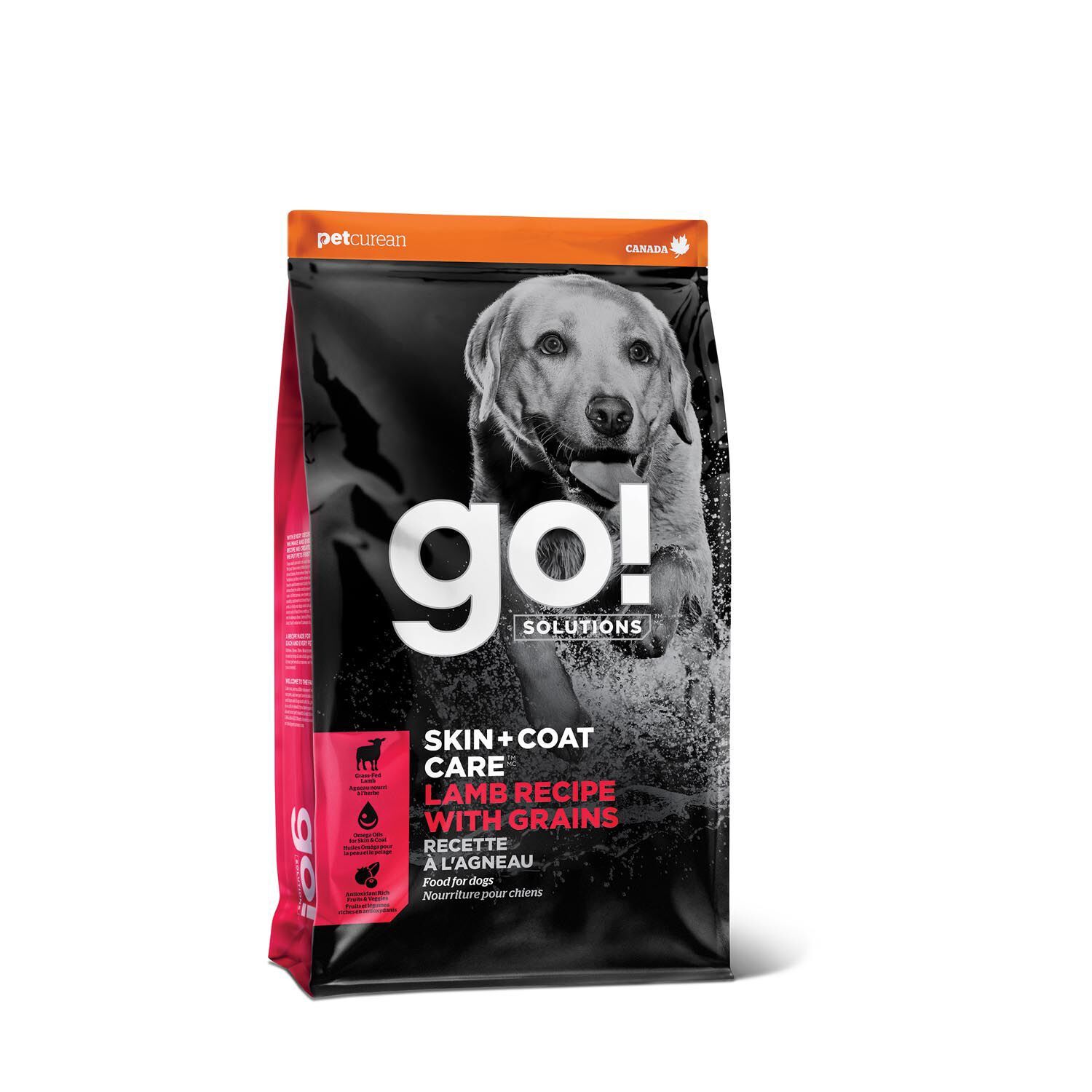 Go! Solutions - recette « Skin + Coat » Agneau avec grains pour chiens, Taille: 5.44kg