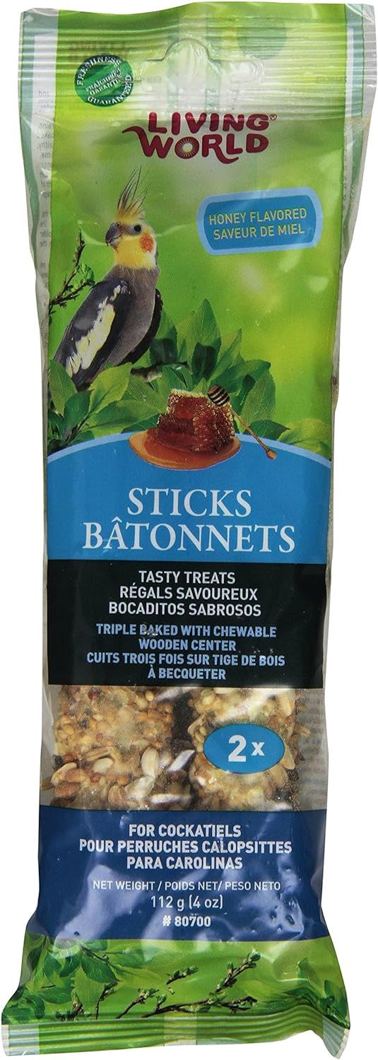 Living World - Bâtonnets saveur de miel pour Perruches Calopsittes (2 mcx)