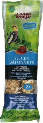 Living World - Bâtonnets saveur de miel pour Perruches Calopsittes (2 mcx)