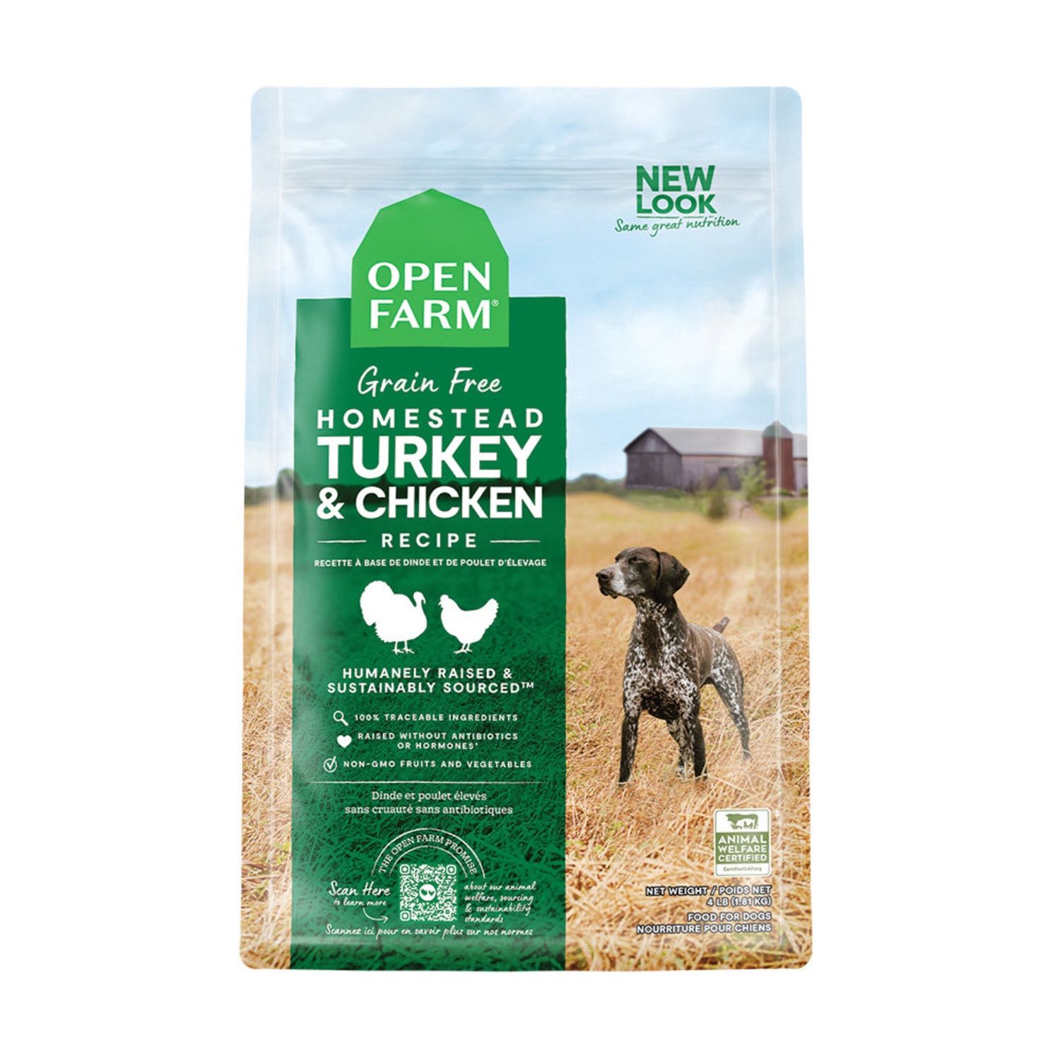 Open Farm Chien - Dinde Sans Grains (1.81kg, 9.97 kg), Taille: 1.81 kg