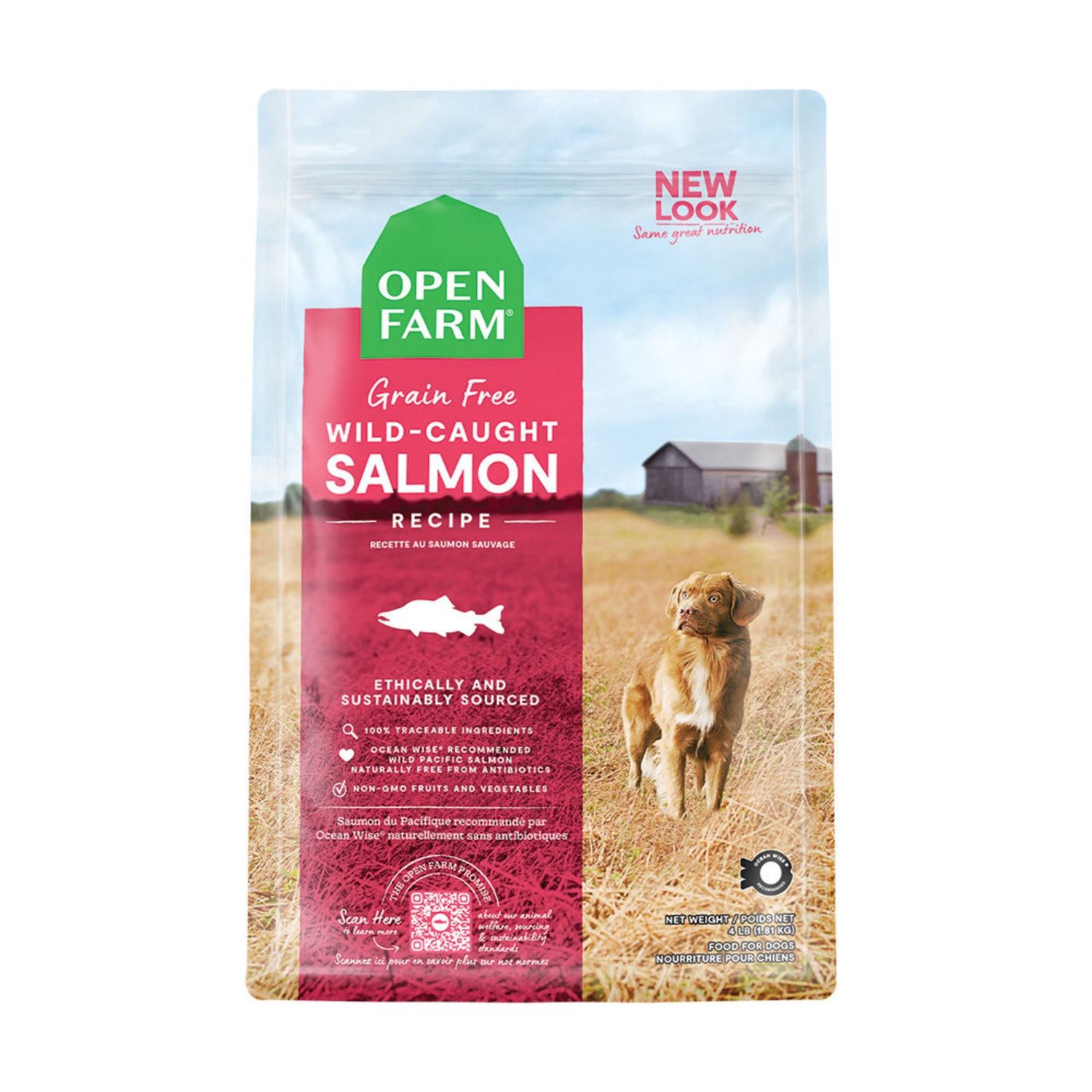 Open Farm Chien- Saumon Sans Grains (1.81 kg, 9.98 kg), Taille: 1.81kg