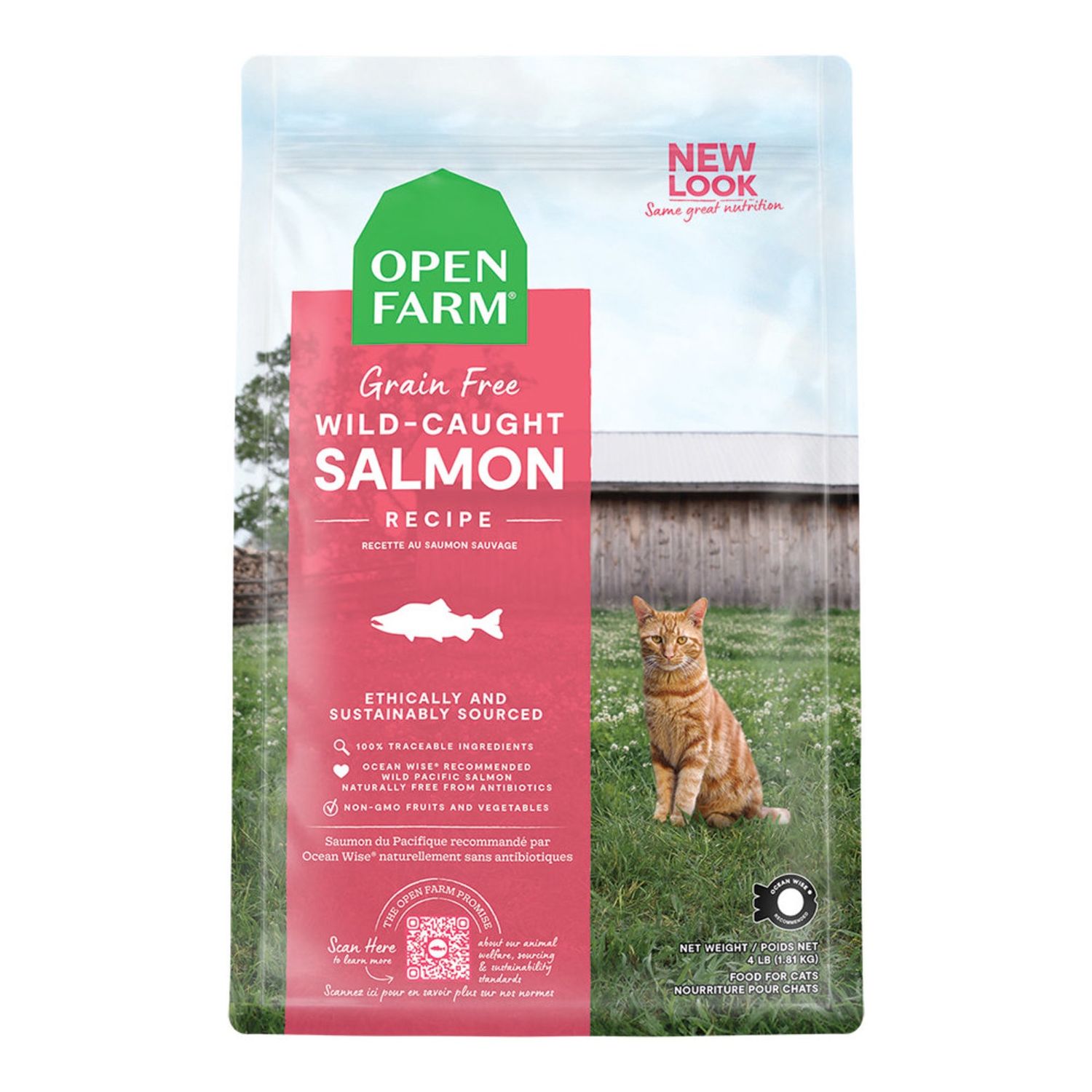 Open Farm - Nourriture pour chats (1.81kg), Saveur: Saumon sauvage
