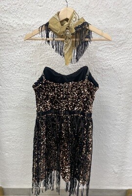 Black &amp; Gold Sequin Dress